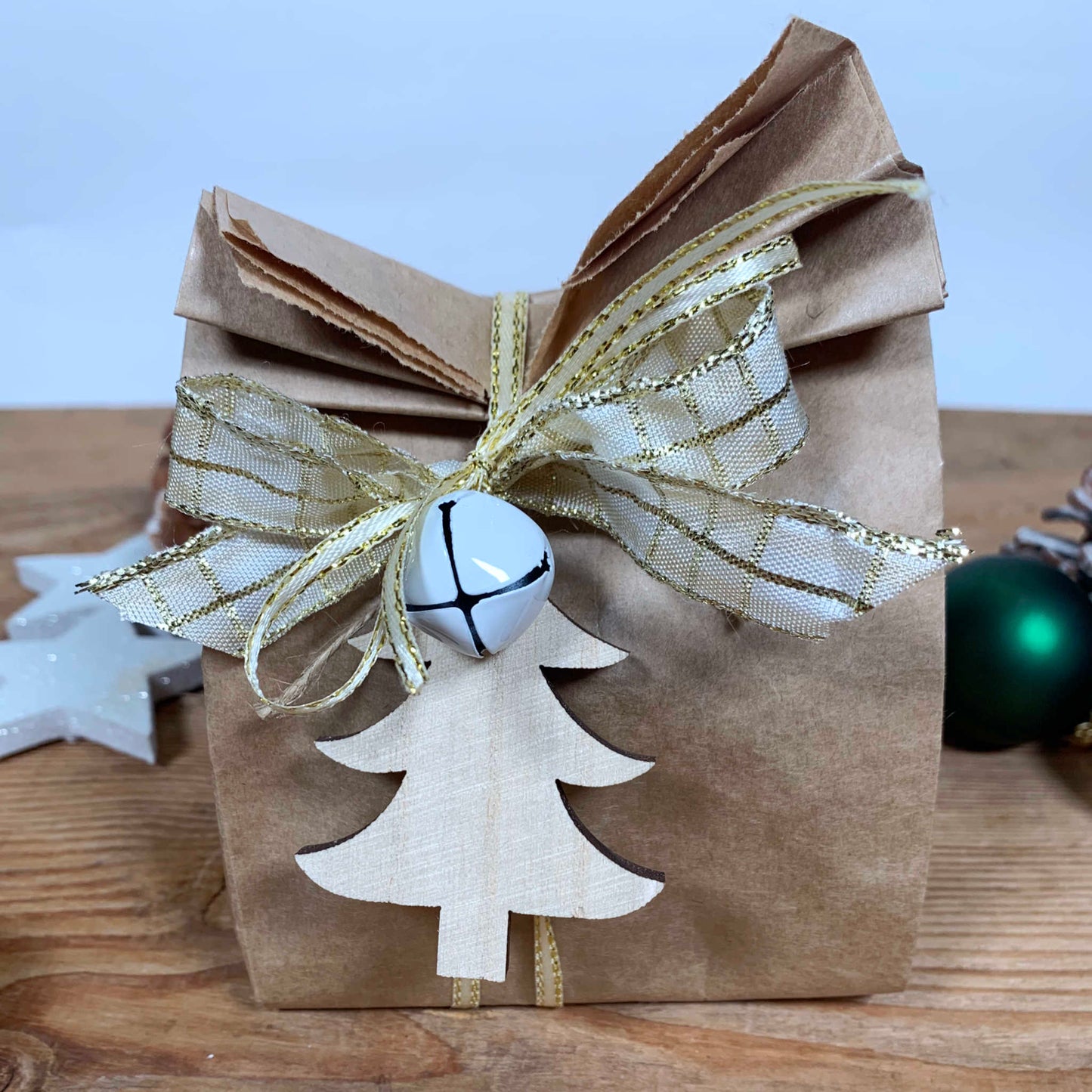 Candela pura d'api vasetto vetro confezione Natale