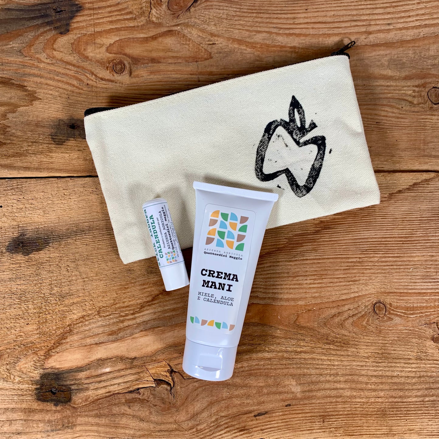 Astuccio crema mani e stick labbra