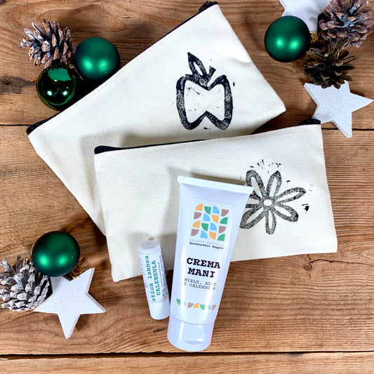 Astuccio crema mani e stick labbra